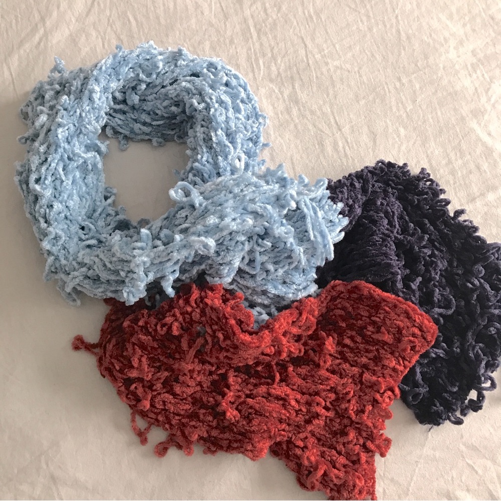Colorblock Long Knit Scarf
